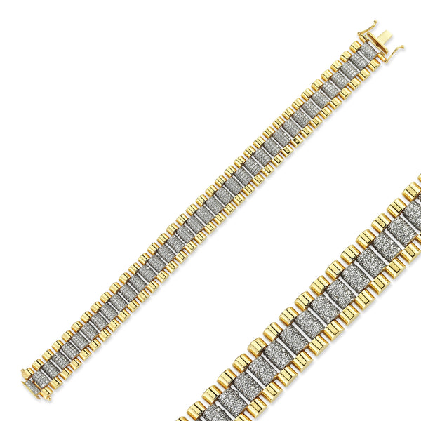 BR178Y: 9CT YELLOW GOLD GOLD GENTS BRACELET