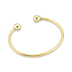 BN148Y: 9CT YELLOW GOLD GENTS SOLID TORQUE BANGLE
