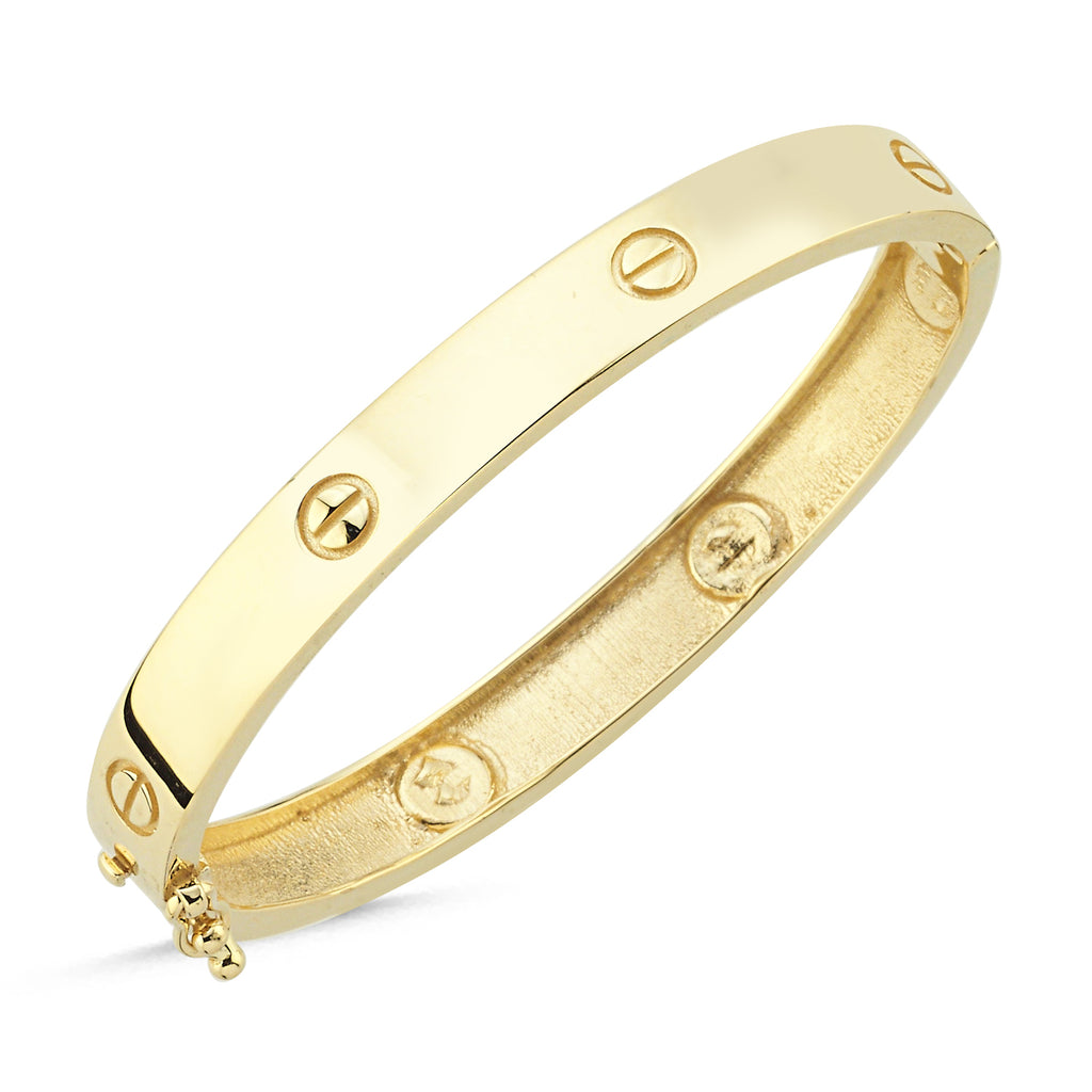 9ct Yellow Gold Baby Screw Bangle