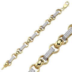 9CT GOLD GENTS BRACELETS