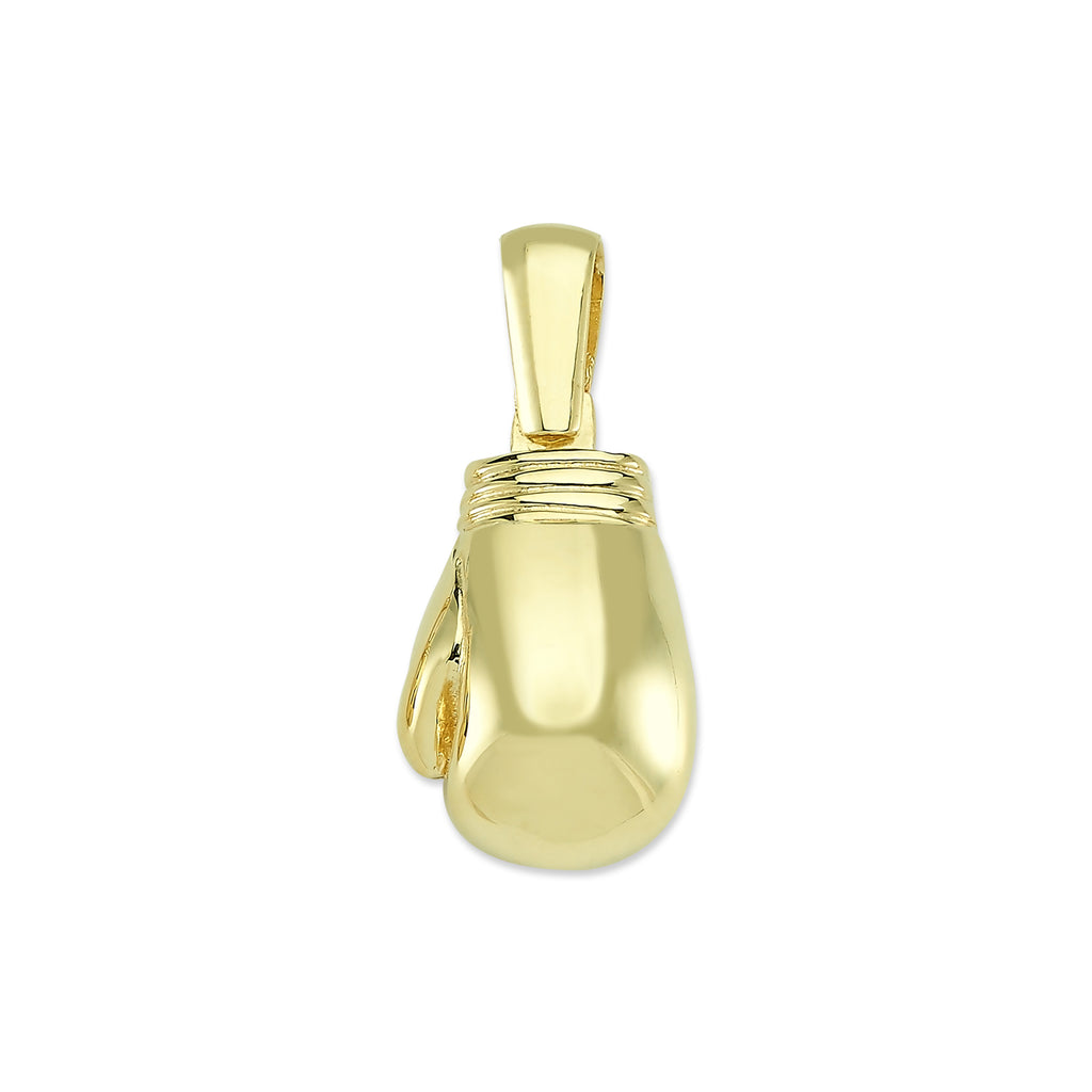 9ct Yellow Gold Plain Solid Boxing Glove Pendant