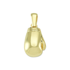 9ct Yellow Gold Plain Solid Boxing Glove Pendant