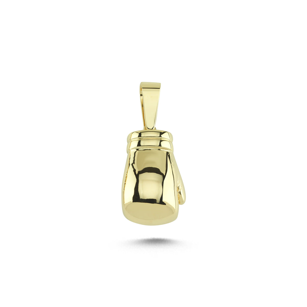 9ct Yellow Gold Plain Solid Boxing Glove Pendant