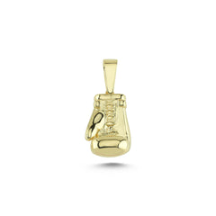 9ct Yellow Gold Plain Solid Boxing Glove Pendant