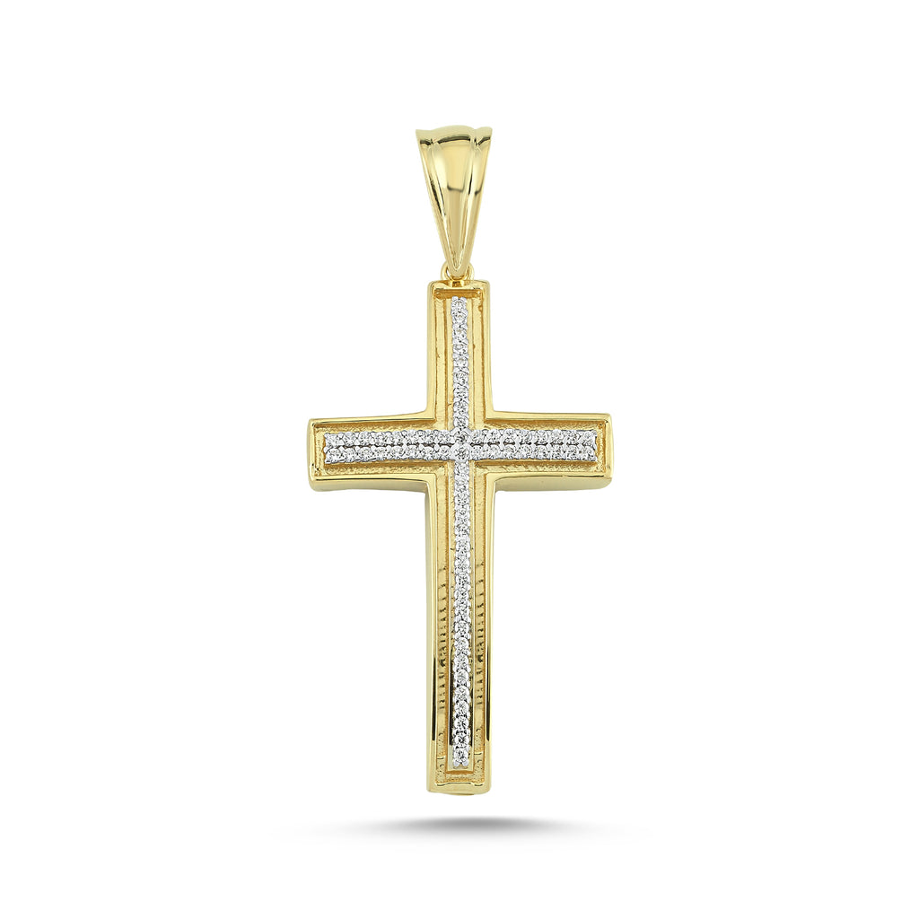 9CT GOLD CROSSES.