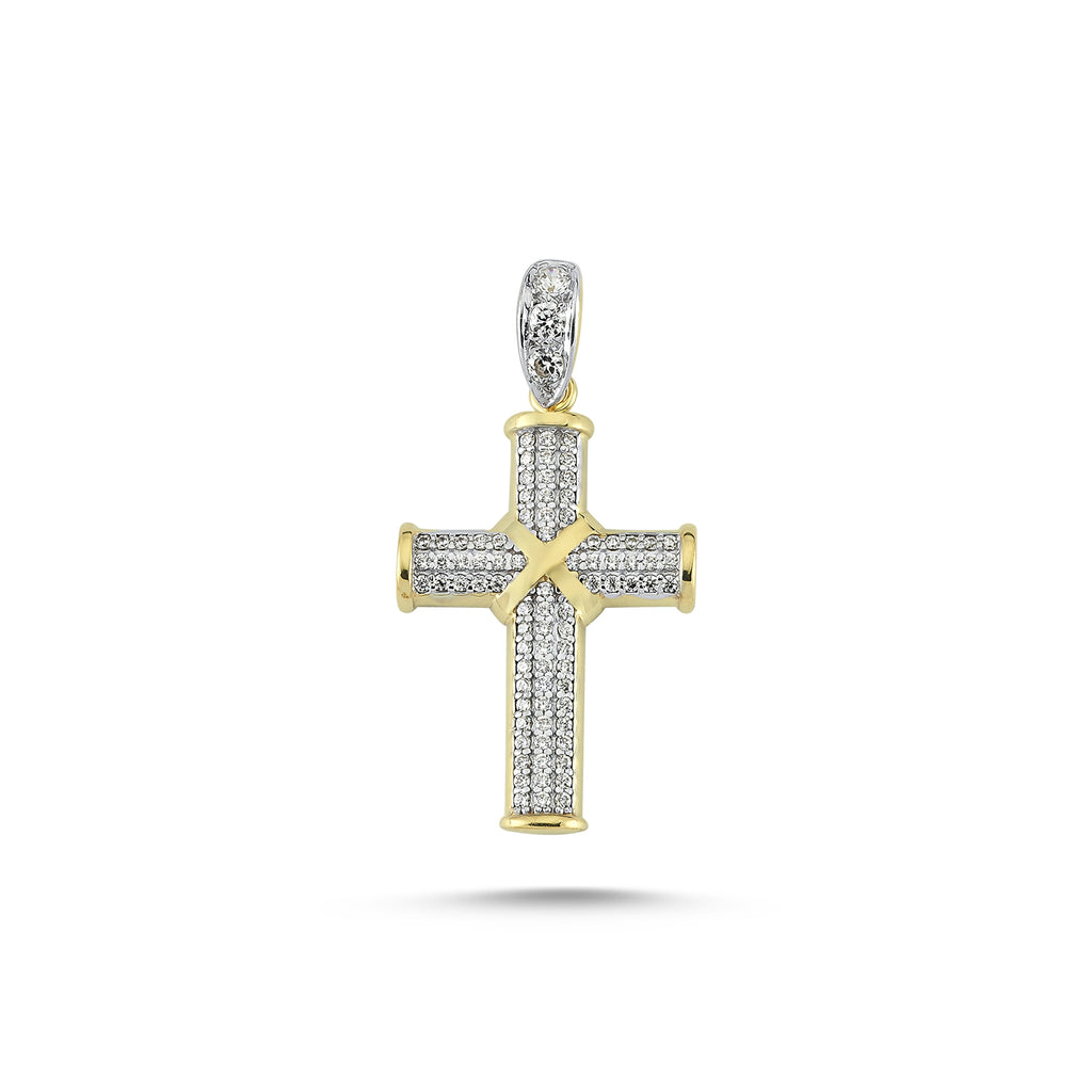 9CT GOLD CROSSES.