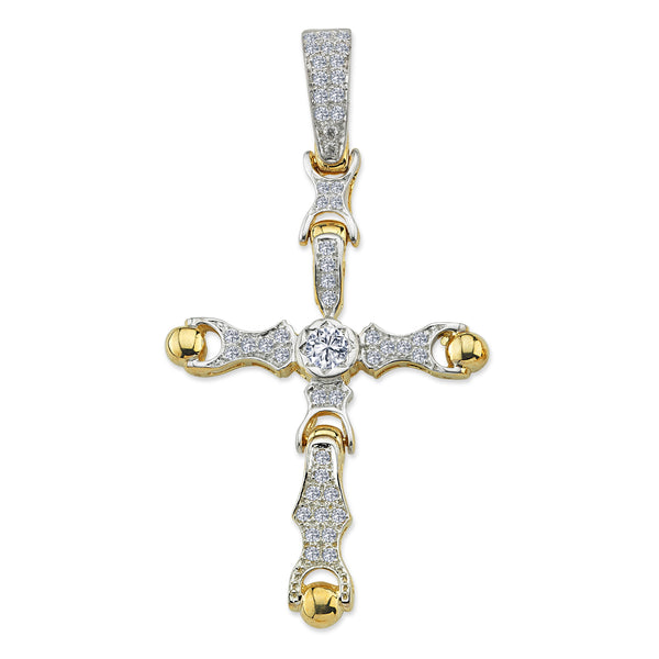 9CT GOLD MOVEABLE CROSSES.