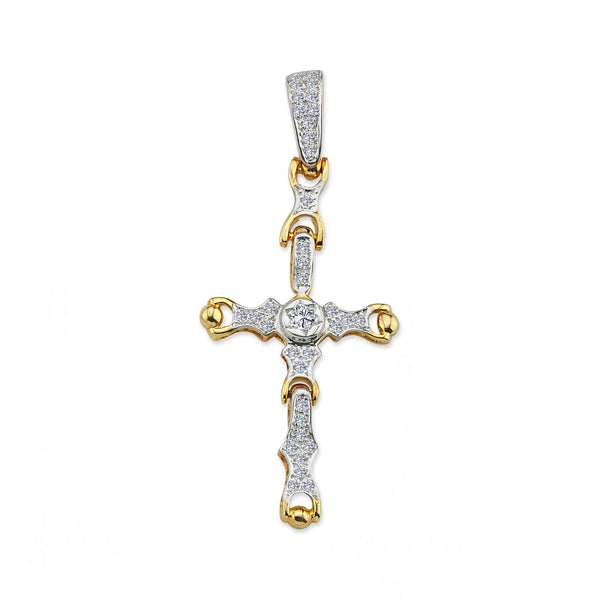 9CT GOLD MOVEABLE CROSSES.