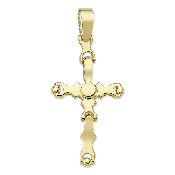 9CT GOLD MOVEABLE CROSSES.