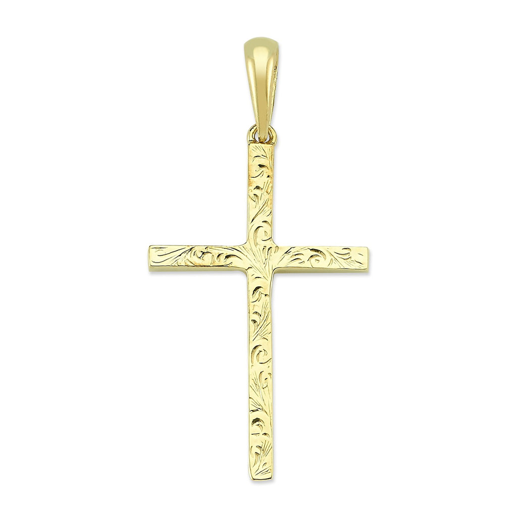 9CT GOLD CROSSES.