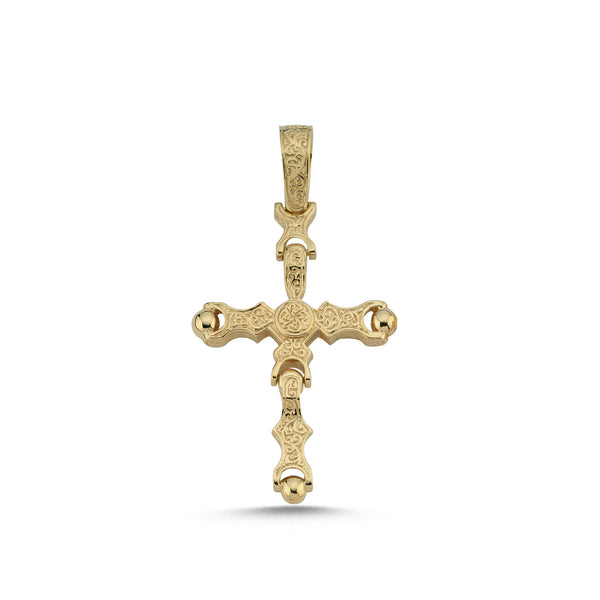 9CT GOLD MOVEABLE CROSSES.