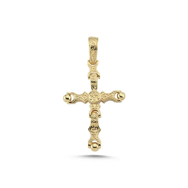 9CT GOLD MOVEABLE CROSSES.