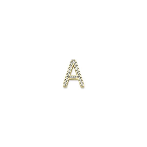 9CT GOLD INITIAL PENDANTS.