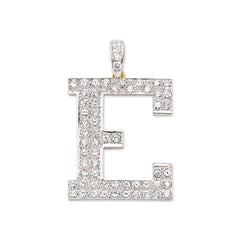 9CT Gold Cubic Zirconia Large Initial Pendant