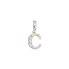 9CT Gold Cubic Zirconia Small Initial Pendant