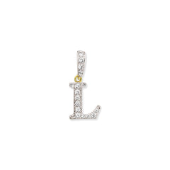 9CT Gold Cubic Zirconia Small Initial Pendant