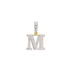 9CT Gold Cubic Zirconia Small Initial Pendant