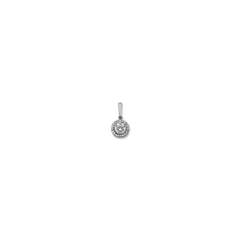 9ct White Gold Cubic Zirconia Round Halo Pendant