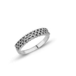 RN258W - 9CT WHITE GOLD CUBIC ZIRCONIA LADIES RING