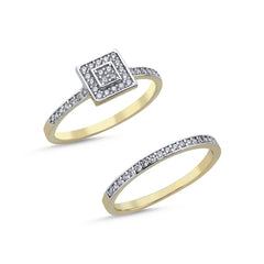 YELLOW GOLD LADIES RINGS SETS