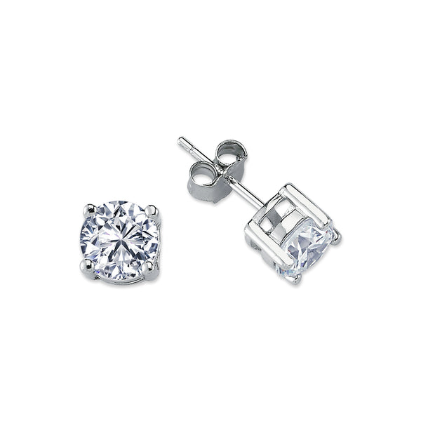 RS07: SILVER ROUND 4 CLAW CZ STUDS 7MM