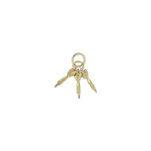 9ct Yellow Gold Triple Darts Pendant