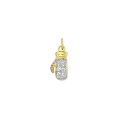 9ct Yellow Gold Cubic Zirconia Solid Boxing Glove Pendant