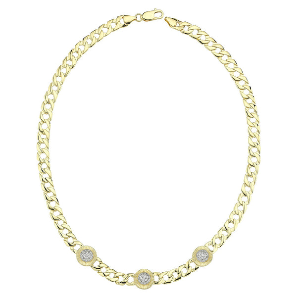 9CT YELLOW GOLD DISC CHAIN