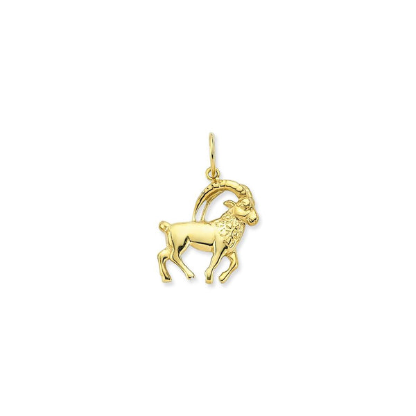 9ct Yellow Gold Capricorn Pendant