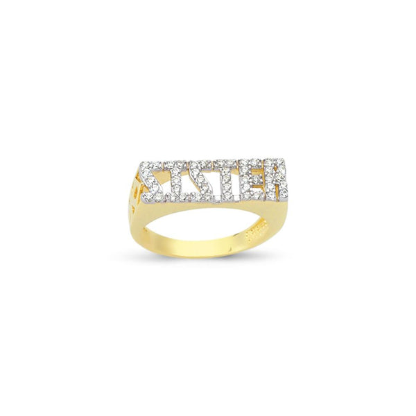 9CT GOLD SISTER RING