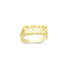 9CT GOLD SISTER RING