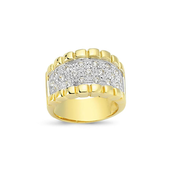 9CT GOLD GENTS RING