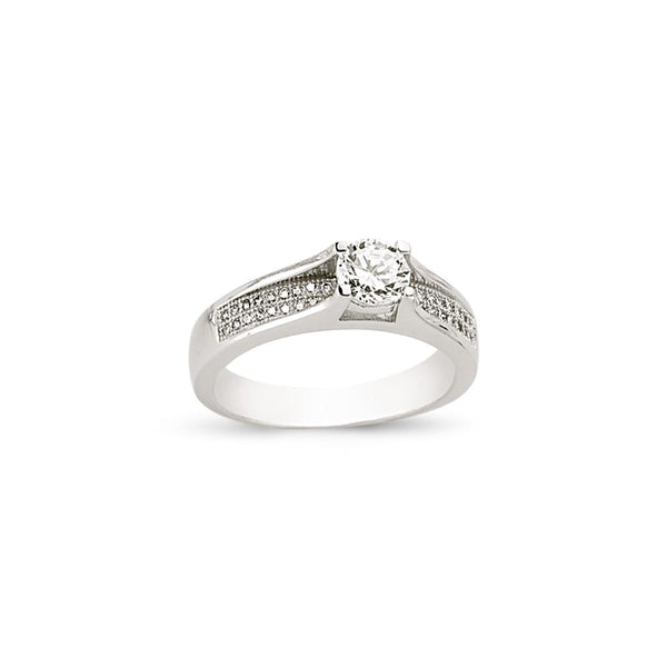 SILVER LADIES RING