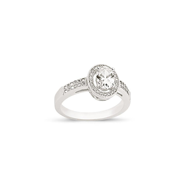 SILVER LADIES RING