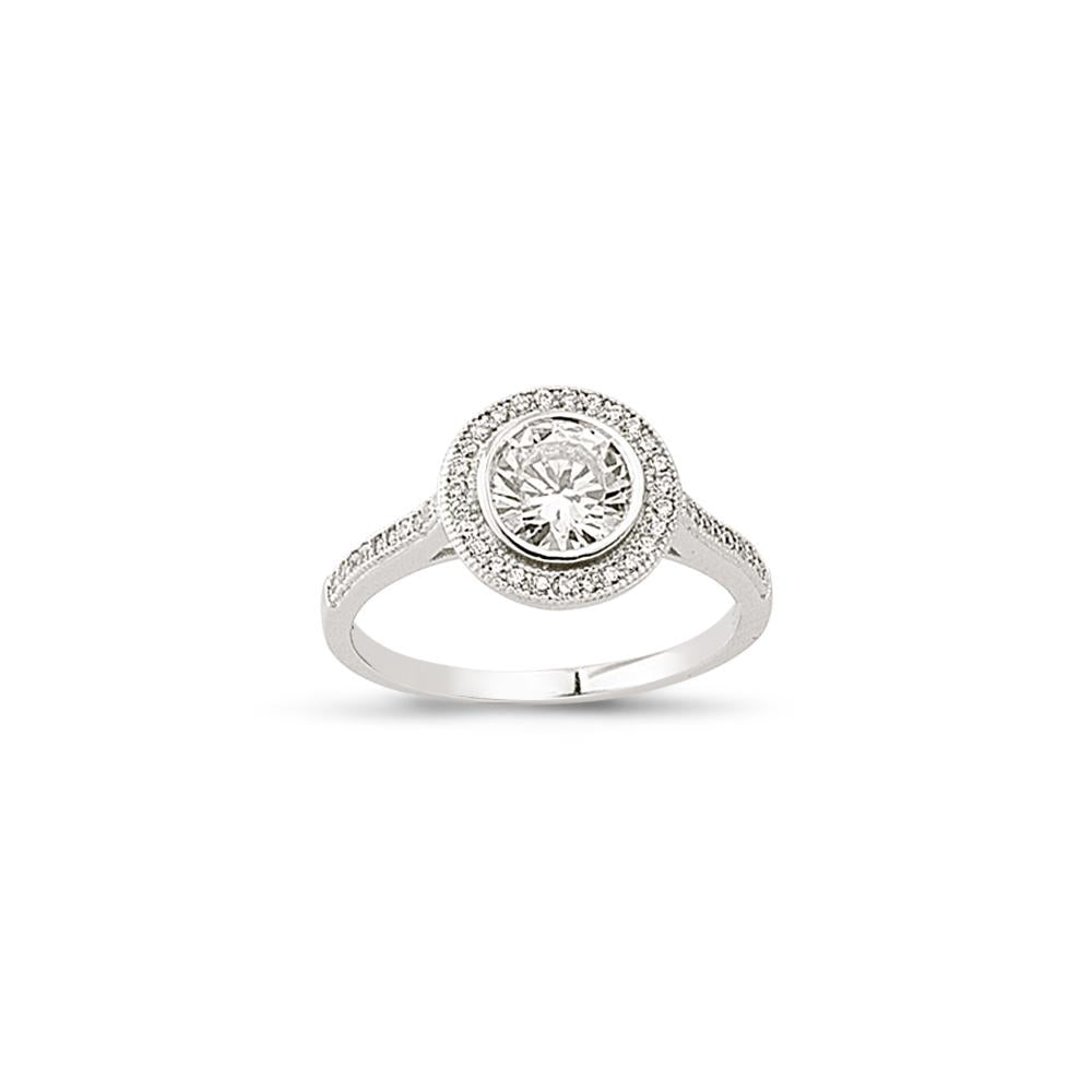 SILVER LADIES RING