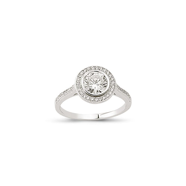 SILVER LADIES RING