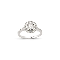 SILVER LADIES RING