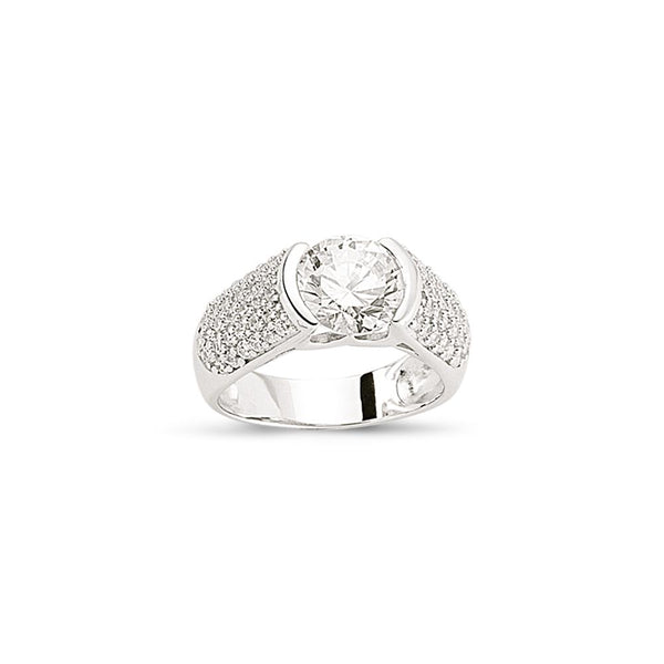 SILVER LADIES RING