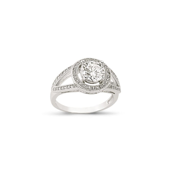 SILVER LADIES RING