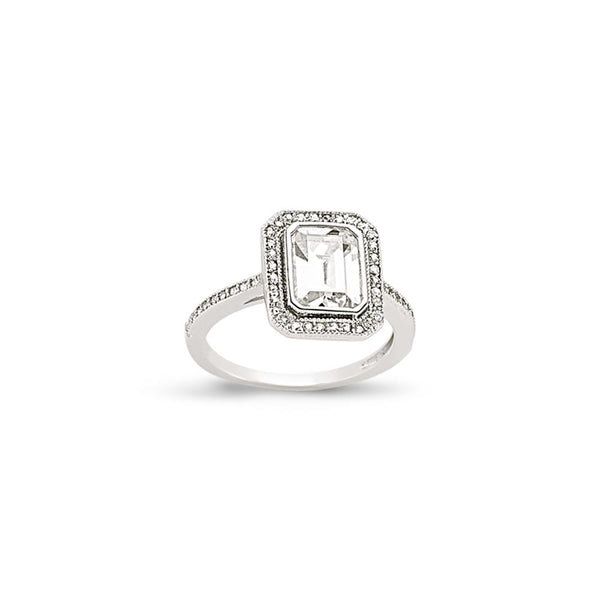 SILVER LADIES RING