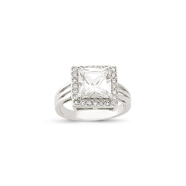 SILVER LADIES RING