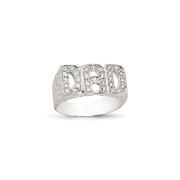 SILVER DAD RING