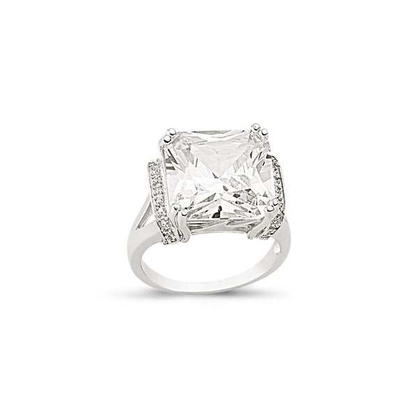SILVER LADIES RING