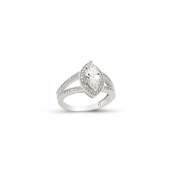 SILVER LADIES RING