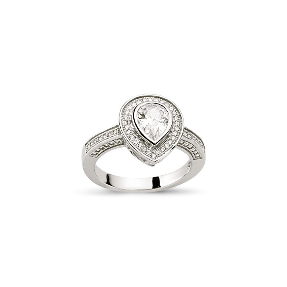 SILVER LADIES RING