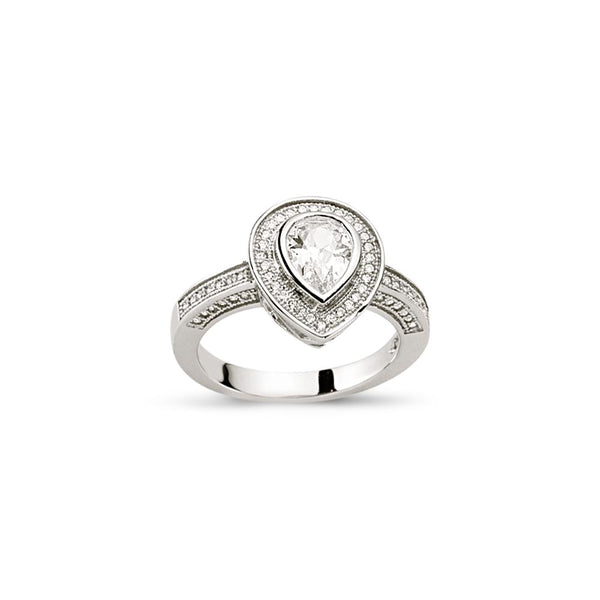 SILVER LADIES RING
