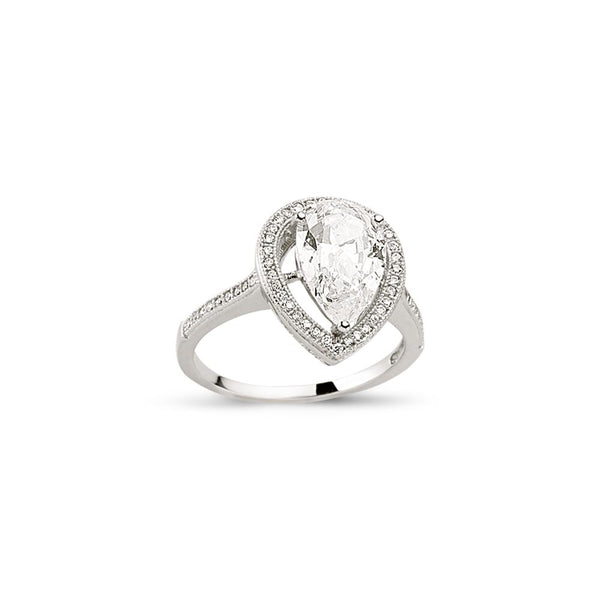 SILVER LADIES RING