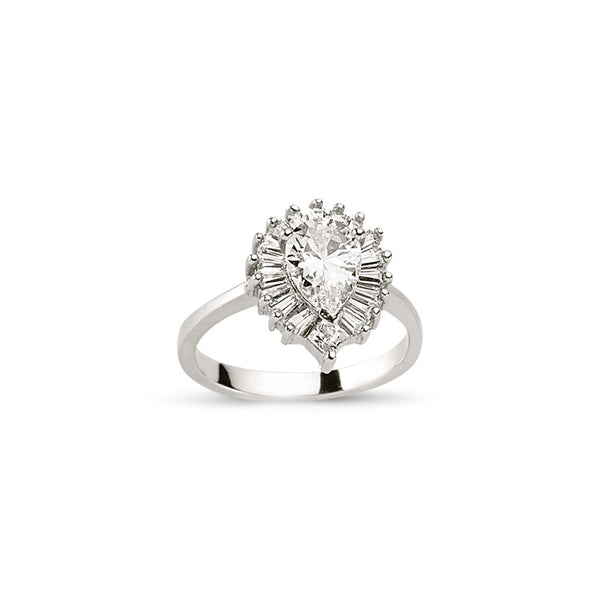 SILVER LADIES RING