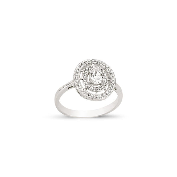 SILVER LADIES RING