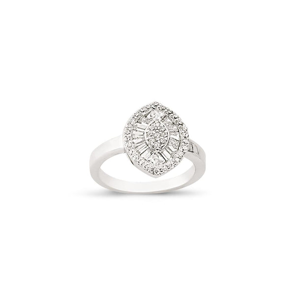 SILVER LADIES RING